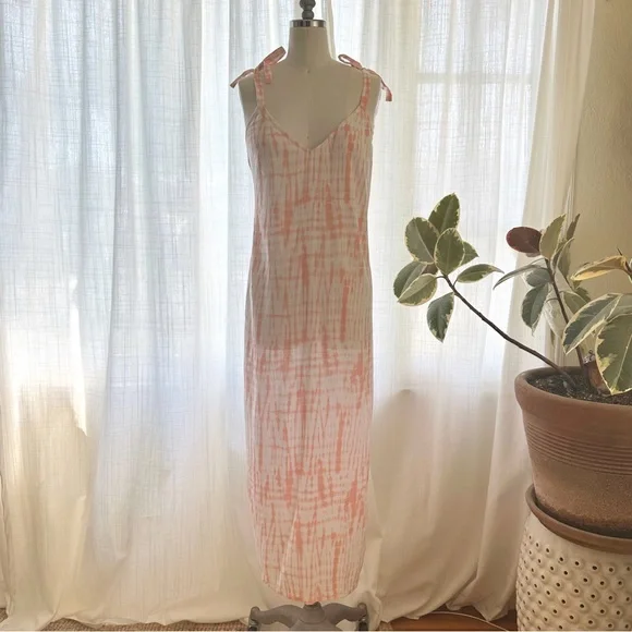 NW/OT Beachy tie-dye swim cover-up maxi - Picture 2 of 7